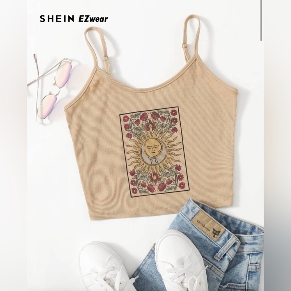 Ribbed Graphic Tank